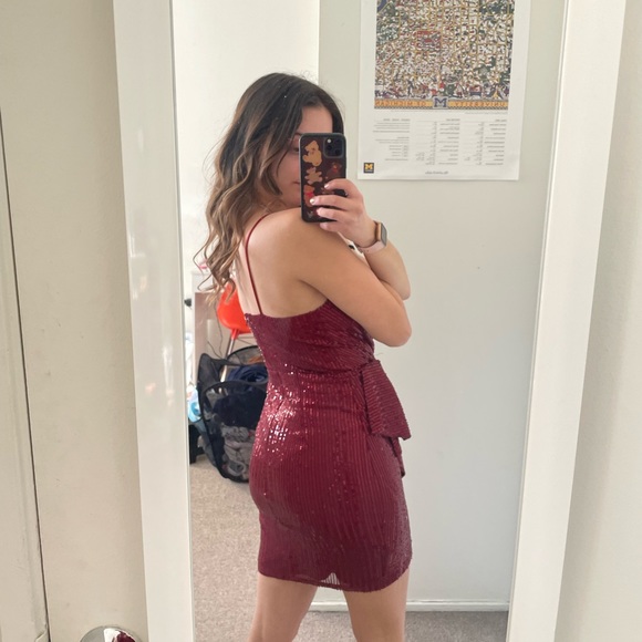 NWOT Red Sequin Dress - Picture 2 of 3